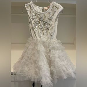 Tutu Du Monde white sequin tulle dress. Size 2-3